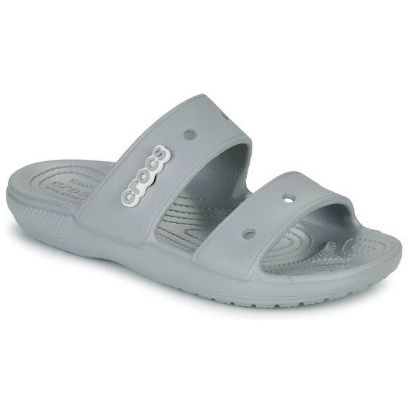 Crocs Women's Gray Classic Iconic Comfort Slip-On Casual Slide Sandal Size 8 - Picture 1 of 7